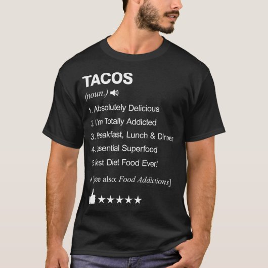 T-shirt Tacos Definition Meaning reel  (Devant)