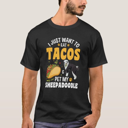 T-shirt Tacos Doodle Dog Sheepadoodle (Devant)