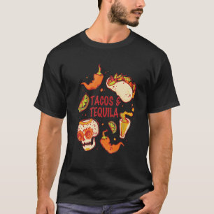 T-shirt Tacos et Tequila la citation cuisine mexicaine et 