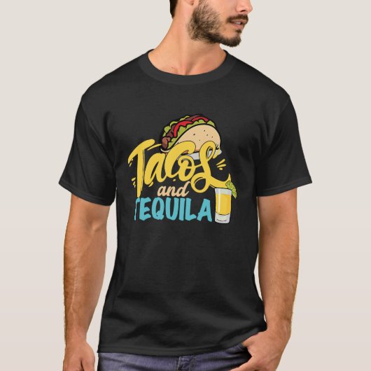 T-shirt Tacos Et Tequila Pour Hommes Femmes Boire De L'Alc (Devant)