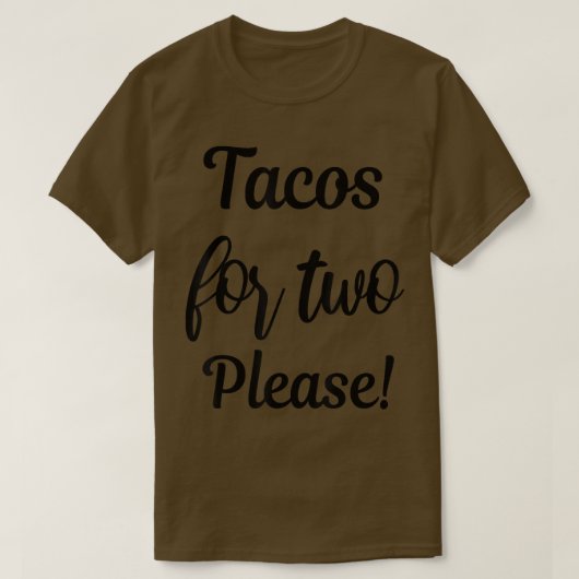 T-shirt Tacos For Two Please Pregnancy Reveal Announcement (Design devant)
