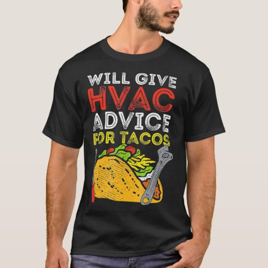 T-shirt Tacos HVAC Tech Technicien Installer Food Mexicain (Devant)