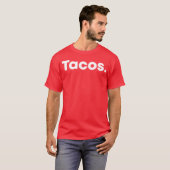 T-shirt Tacos Meican Food Lovers minimalistic white tet gi (Devant entier)