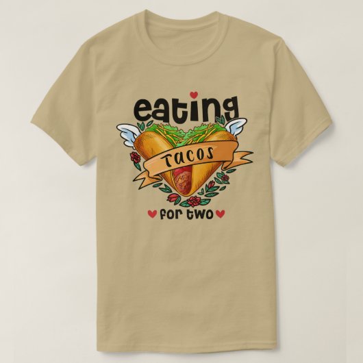 T-shirt tacos pour deux faire-part de grossesse (Design devant)