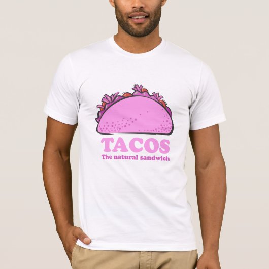 T-SHIRT TACOS ROSES (Devant)