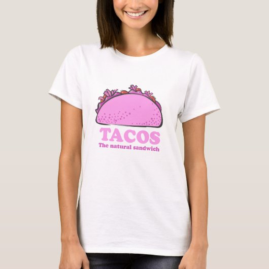 T-SHIRT TACOS ROSES (Devant)