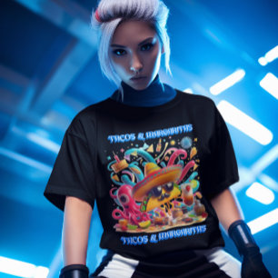 T-shirt tacos Sombrero et lunettes de soleil et margaritas