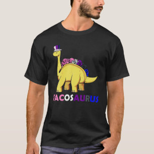 T-shirt Tacosaurus LGBQ Dinosaure Pun Genderfluide Fierté
