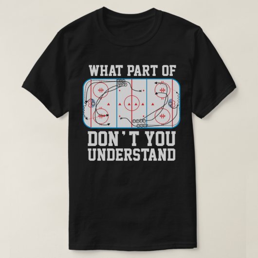 T-shirt Tactique de hockey sur glace drôle classique T che (Design devant)