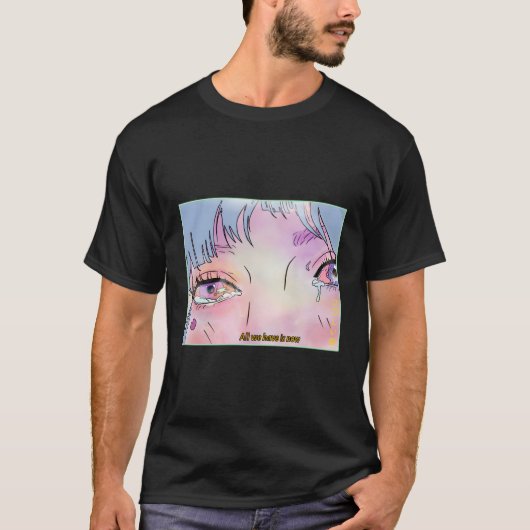T-shirt Tad Anime Eyes Esthétique Vaporwave (Devant)