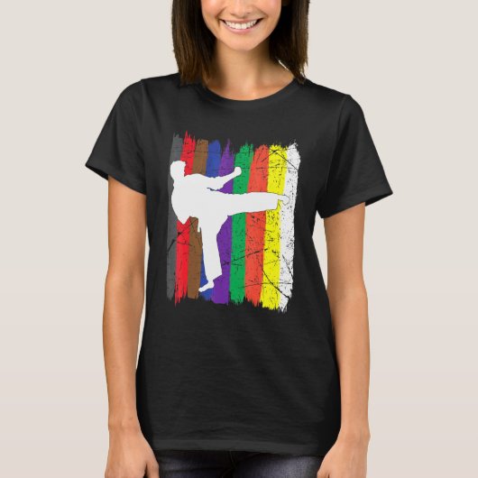 T-shirt Taekwondo Belts Martial Arts Karate Tae Kwon Do Ki (Devant)