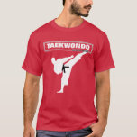 T-shirt Taekwondo Black Belt Cool Graphisme<br><div class="desc">Silhouette de chasseur Taekwondo portant une ceinture noire et un texte en boîte "Taekwondo ceinture noire" un tee graphique cool pour toute personne dont le rang dans Taekwondo est ceinture noire ou peut-être votre rang inférieur et aspirent à être une ceinture noire. Un cadeau idéal pour les amateurs d'arts martiaux'...</div>