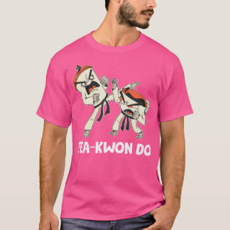 T-shirt Taekwondo Cups de thé d'arts martiaux coréens