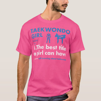 T-shirt Taekwondo de définition de fille de sport