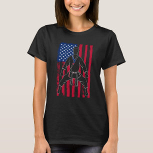 T-shirt Taekwondo Drapeau Américain Taekwondo Patriotiqu