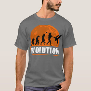 T-shirt Taekwondo Drôle Évolution Humaine Cadeau