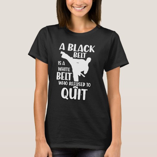 T-shirt Taekwondo Et Karate Black Belt Martial Student Re (Devant)