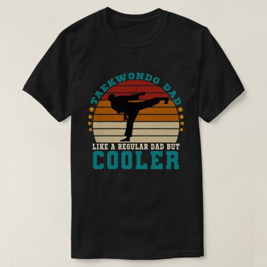T-shirt Taekwondo papa comme un papa ordinaire mais un Gla (Design devant)
