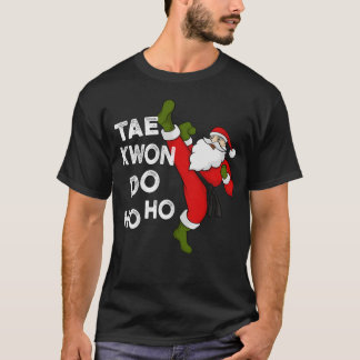 T-shirt Taekwondo Père Noël Ho Ho Christmas Design