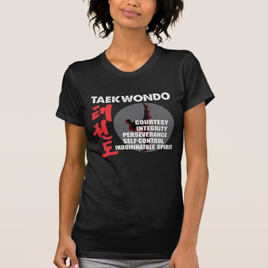T-shirt Taekwondo Tenets Martial Arts Tae kwon do (Devant)