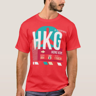 T-shirt Tag 3 du code de l'aéroport de Hong Kong HKG