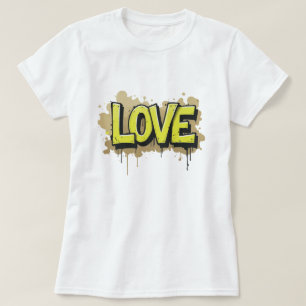 T-shirt Tag d'amour monochrome