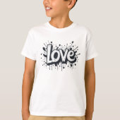 T-shirt Tag d'amour monochrome (Devant)