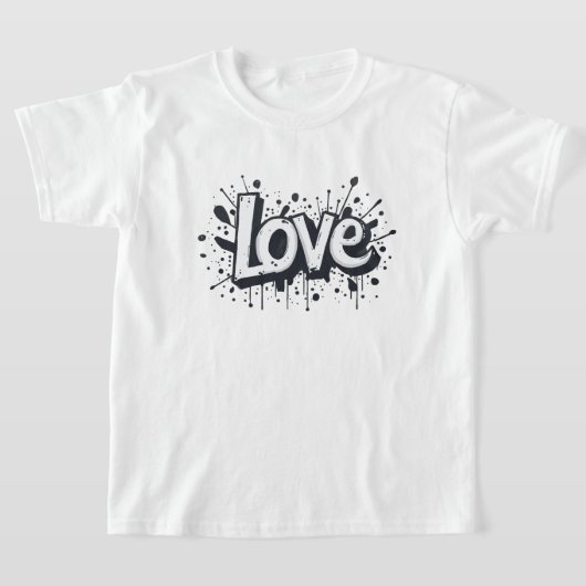T-shirt Tag d'amour monochrome (Poser)
