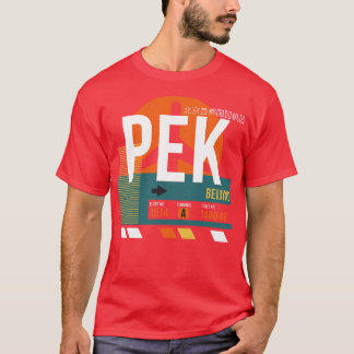 T-shirt Tag de bagage du code aéroport PEK de Pékin