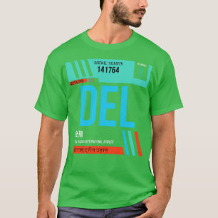 T-shirt Tag de bagage du code de l'aéroport Delhi DEL