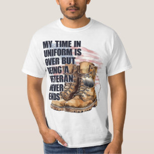 T-shirt Tag de chien d'amorçage militaire vétéran