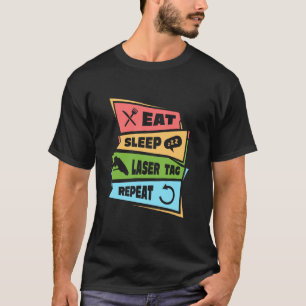 T-shirt Tag Laser Dormir Répéter l'équipe du Lecteur Adult