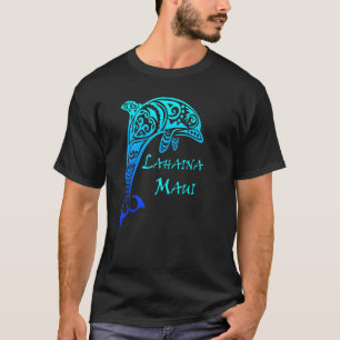 T-shirt Tahaina Maui Tribal Dolphin Polynésien Tattoo Styl