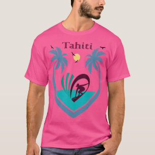 T-shirt Tahiti Surf Pacifique Palms Soleil Polynésie Mer S