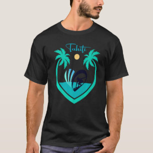T-shirt Tahiti Surf Palmier Polynésie Surf Pacifique Mer