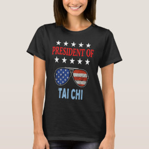 T-shirt Tai Chi Accessoires USA Drapeau Tai Chi Dit