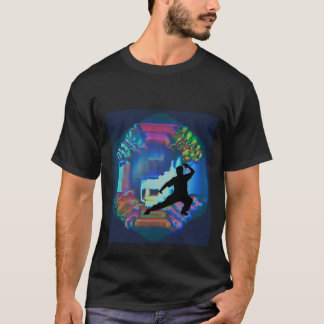 T-shirt Tai Chi avec Yin Yang Design Abstrait