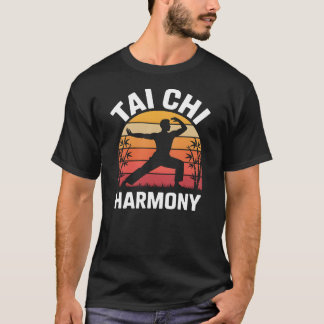 T-shirt Tai Chi Harmony – Sunset Silhouette