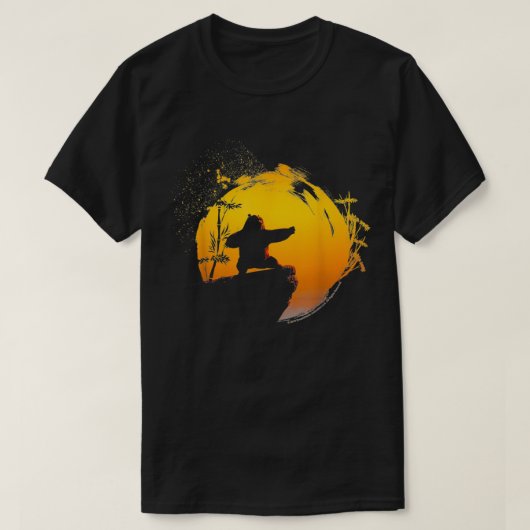 T-shirt Tai Chi Sunset Silhouette (Design devant)