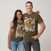 T-shirt Tai Chi Tiger Face (Unisexe)