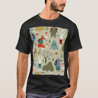 T-shirt Taiga Faune : Motif Vintage pour enfants