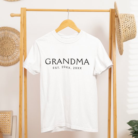 T-shirt Taille de grand-mère classique établie