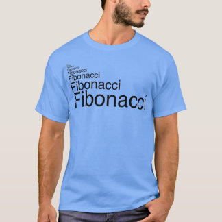 T-shirt Taille de police de séquence Fibonacci