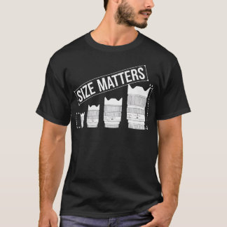 T-shirt Taille d'objectif d'appareil photo de photographie