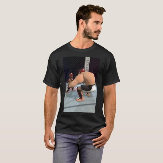 T-shirt Taille du combat dans le chien (Devant entier)