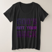 T-shirt taille féminine plus de Dieu (Design devant)