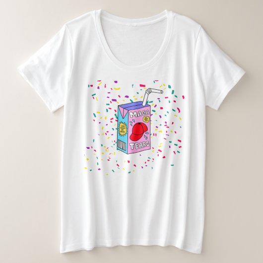 T-shirt taille plus MAGA larmes (Design devant)