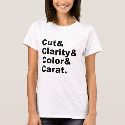 T-shirt Taille & Pureté & Couleur & Carat | Évaluation des (Devant)