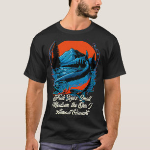 T-shirt Tailles de poissons Petit Moyen Humour de pêche P