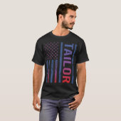 T-shirt Tailleur de drapeau américain (Devant entier)